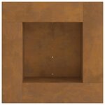 vidaXL Braise Marron 60 x 60 x 30 cm Acier résistant aux intempéries