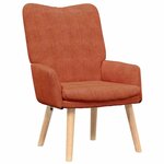 vidaXL Fauteuil relaxant Rouge orange 63 x 67 x 94 cm tissu