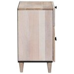 vidaXL Table de chevet Beige 50 x 33 x 60 cm bois de manguier massif
