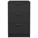 vidaXL Tables de chevet 2 Pièces noir 40x36x65 cm