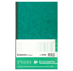 Piqûre 32x19,5cm echeancier 80 pages EXACOMPTA