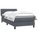 vidaXL Sommier à lattes de lit et matelas gris foncé 80x220 cm velours
