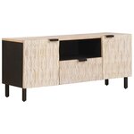 vidaXL Meuble TV avec tiroir Finition Lavage Blanc 105 x 33 x 46 cm