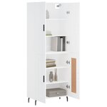 vidaXL Buffet haut Blanc 69 5x34x180 cm Bois d'ingénierie