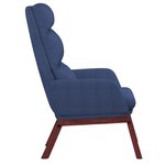 vidaXL Chaise de relaxation Bleu Tissu