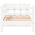 vidaXL Lit de jour sans matelas blanc 90x200 cm bois de pin massif