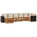 vidaXL Ensemble de canapé d'angle 7 Pièces Naturel
