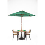 Parasol de terrasse à poulie vert professionnel de 2 5 m - bolero -  - polyester x2370mm