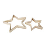 Kit cadres en bois Etoile  FSC MixCredit  35 + 24 5cmø  hauteur 4cm  2 pces