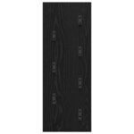 vidaXL Porte-manteau mural Montage mural Chêne noir 30 x 1.5 x 80 cm