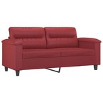 vidaXL Ensemble de canapés 3 Pièces et coussins Rouge bordeaux Similicuir