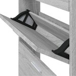 vidaXL Armoire à chaussures Sonoma gris 59x17x108 cm Bois d'ingénierie