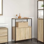vidaXL Meuble de salle de bain et étagères chêne sonoma 76 5x35x95 cm