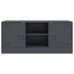 vidaXL Meuble TV anthracite 99x39x44 cm acier