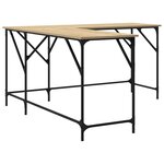 vidaXL Bureau chêne sonoma 149x149x75 cm bois d'ingénierie
