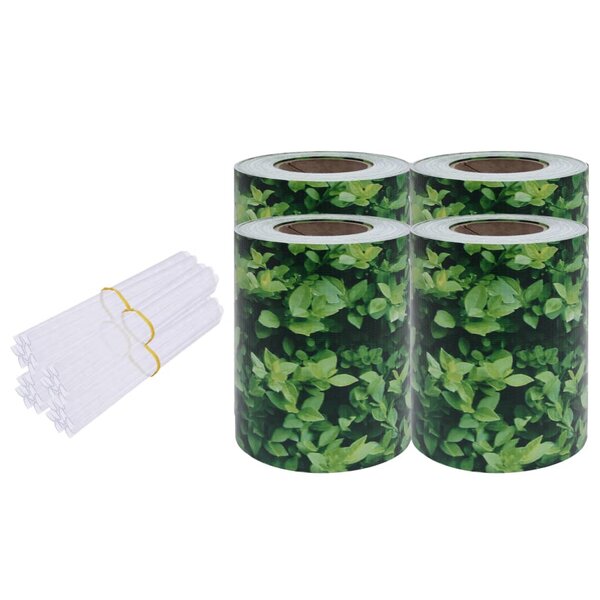 vidaXL Écrans d'intimité de jardin 4 Pièces PVC 35x0 19 m Vert