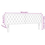 Tête de lit vidaXL avec boutons en cristal capitonnée noire 160 cm en velours