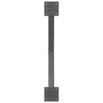vidaXL Pieds de table basse en forme de X  2 pièces  anthracite  70 x (30-31) cm  acier