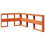 vidaXL Lit bibliothèque sans matelas cire marron 120x190cm pin massif