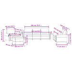 vidaXL Ensemble de canapés 4 Pièces avec coussins Rose Velours