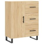 vidaXL Buffet haut Chêne sonoma 69 5x34x180 cm Bois d'ingénierie