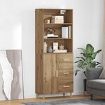 vidaXL Haut Armoire avec tiroir Chêne artisanal 69 5 x 32 5 x 180 cm