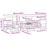 vidaXL Ensemble de canapés d'extérieur 8 Pièces Naturel et Anthracite