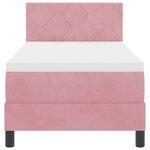 vidaXL Lit à ressorts avec matelas avec matelas Rose 80 x 200 cm tissu