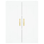 vidaXL Armoires murales 2 Pièces blanc bois d'ingénierie