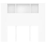 vidaXL Armoire de tête de lit blanc 120x18 5x102 5 cm