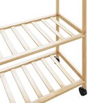 vidaXL Porte-vêtements et étagères et roulettes 110x40x180 cm bambou