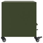 vidaXL Table de chevet vert olive 36x39x43 5 cm acier