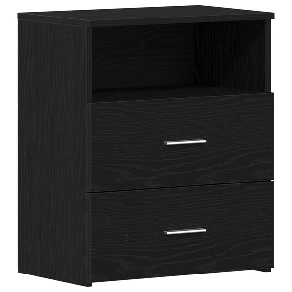 vidaXL Tables de nuit 2 Pièces Chêne Noir 50x32x60cm en bois d'ingénierie
