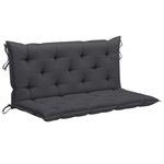 vidaXL Balancelle avec coussin anthracite 170 cm Bois de teck solide