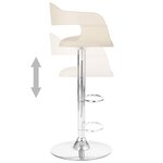 vidaXL Tabouret de bar Blanc Similicuir
