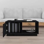 vidaXL Table basse Noir 80x50x35 5 cm Bois massif de pin