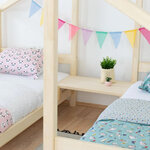 Lit cabane VILLY 2 places 90 x 160 bois naturel