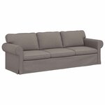 vidaXL Canapé 2 Pièces Taupe 245 x 82 x 80 cm tissu