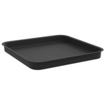 vidaXL Plateau carré à fleurs 6 Pièces Noir 21 x 21 x 2 cm Plastique