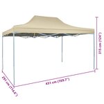 vidaXL Tente de fête Crème 291 x 431 x 315 cm Tissu Oxford