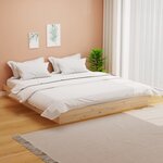 vidaXL Cadre de lit bois massif 200x200 cm
