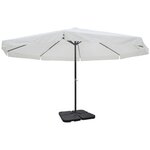 Parasol blanc en aluminium avec base mobile