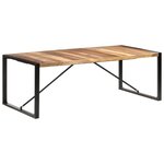 vidaXL Table à manger 220x100x75 cm bois massif