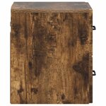 vidaXL Cabinet de chevet mural Chêne fumé 34 5 x 33 x 40 cm