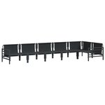 vidaXL Ensemble de canapé de jardin 6 pc Noir Acier