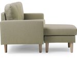 Canapé d'angle réversible en tissu "gabby" - 3 places - beige