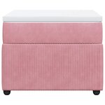 vidaXL Sommier à lattes de lit avec matelas Rose 90x200 cm Velours