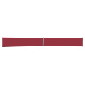 vidaXL Auvent latéral rétractable de patio 140x1200 cm Rouge