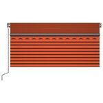 vidaXL Auvent rétractable manuel avec store 3 5x2 5 m Orange et marron