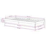 vidaXL Cadre de lit Blanc Bois massif 90x200 cm
